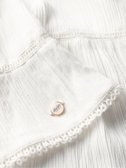أبيض - Superdry 100% Cotton Mini Cami Breach Dress - صورة 6 من 6