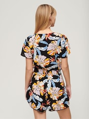 Superdry Orange Shorts Sleeve Beach Playsuit - Image 2 of 6