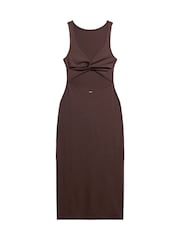Braun - Superdry Midi-Jersey-Passform-Kleid - Bild 4 von 7