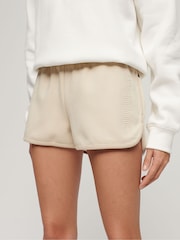 Superdry Pelican Beige Sport Tech Racer Shorts - Image 1 of 6