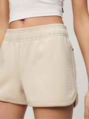 Superdry Pelican Beige Sport Tech Racer Shorts - Image 4 of 6