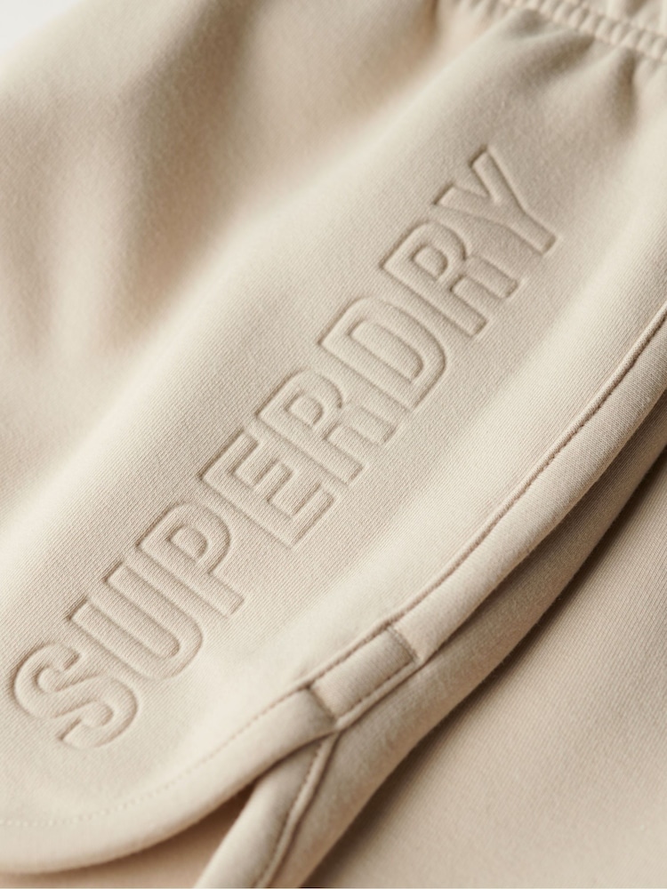 Superdry Pelican Beige Sport Tech Racer Shorts - Image 6 of 6