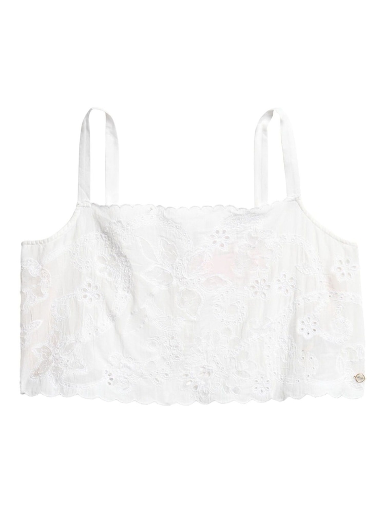 Superdry White Ibiza Embroidered 100% Cotton Cami Top - Image 4 of 4 Superdry White Ibiza Embroidered 100% Cotton Cami Top - Image 4 of 4