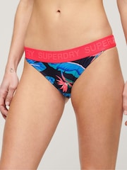 Superdry Blue Logo Classic Bikini Bottoms - Image 1 of 5