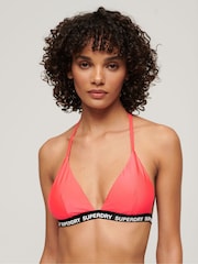 Superdry Pink Triangle Elastic Bikini Top - Image 1 of 5