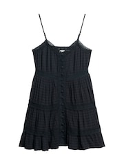 Superdry Blue 100% Cotton Alana Lace Trim Cami Dress - Image 4 of 6