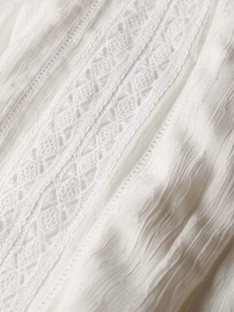 Superdry White Ibiza 100% Cotton Cami Maxi Dress - Image 6 of 6