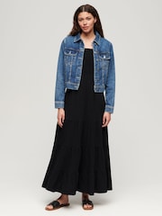 Superdry – gesmoktes Cami-Maxikleid aus 100 % Baumwolle - Bild 1 von 3