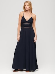 Superdry 100% Cotton Jersey Lace Maxi Dress - Изображение 1 из 6