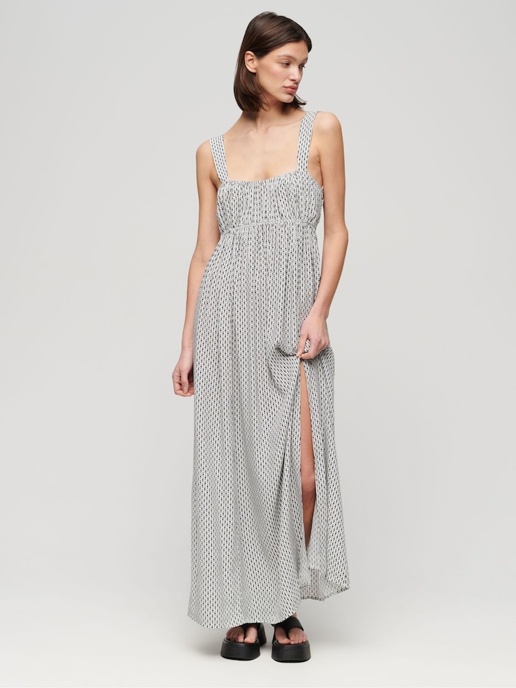 Superdry Black Tie Maxi Dress - Image 1 of 5