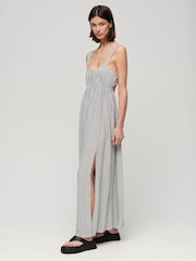 Superdry Black Tie Maxi Dress - Image 3 of 5