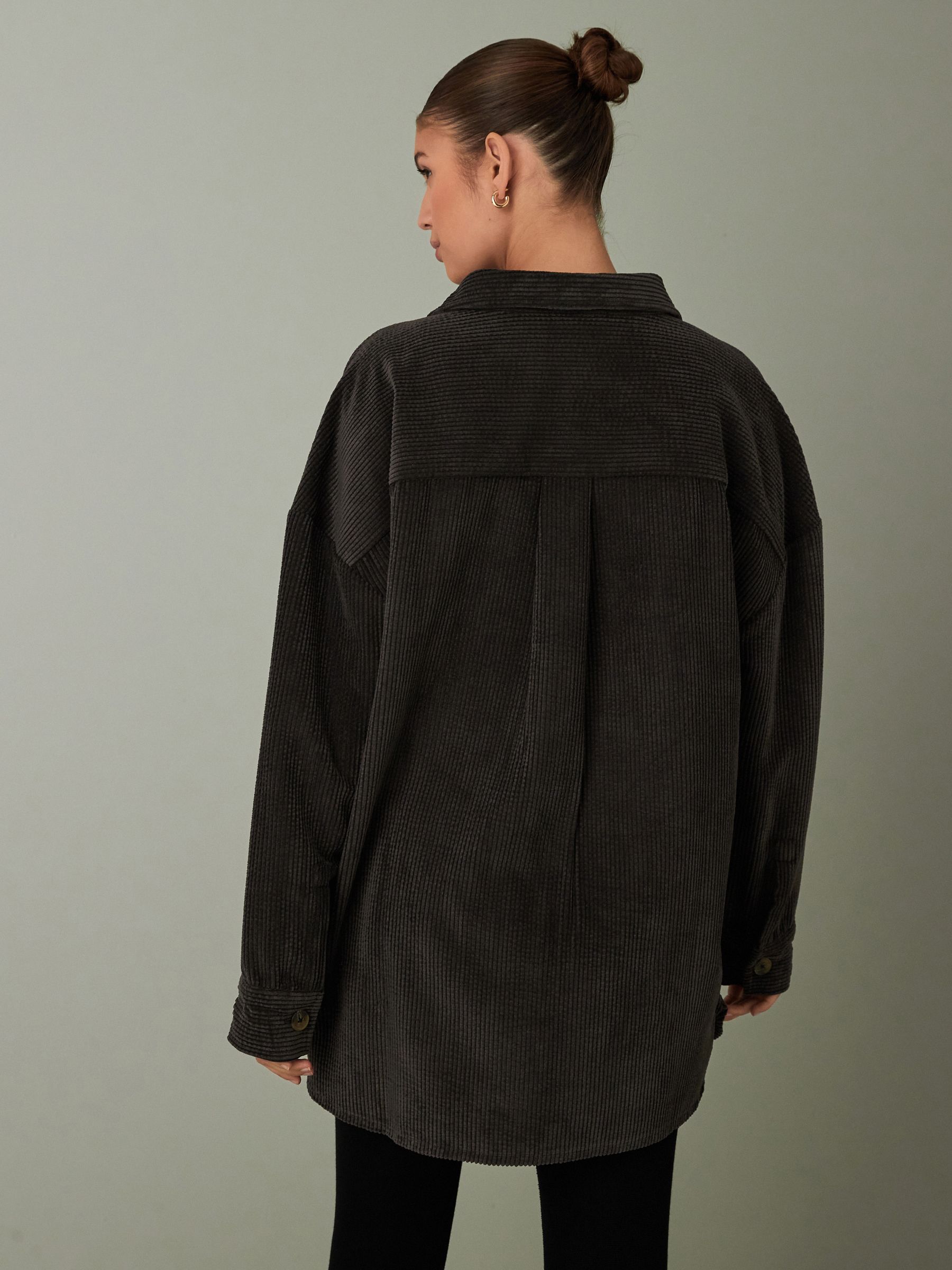 Buy Charcoal Grey Corduroy Lightweight Shacket from the Next UK online shop