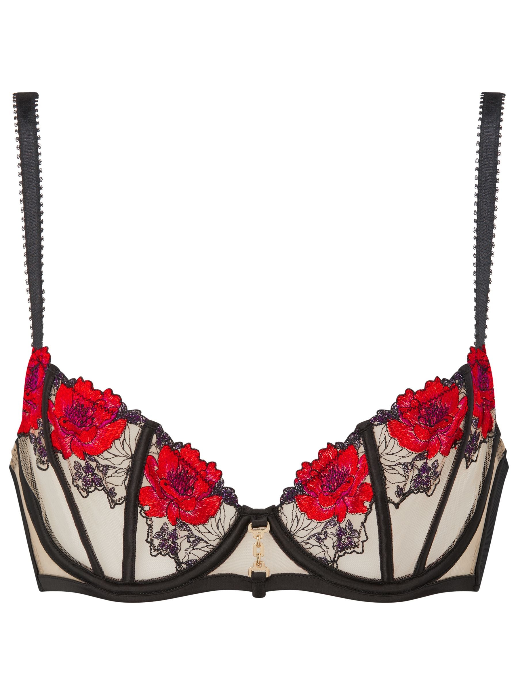 Buy Ann Summers Black Caged Rose Non Padded Balcony Bra from Next Luxembourg