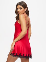 Ann Summers Red Sorella Satin Chemise Slip Nightie - Image 3 of 5