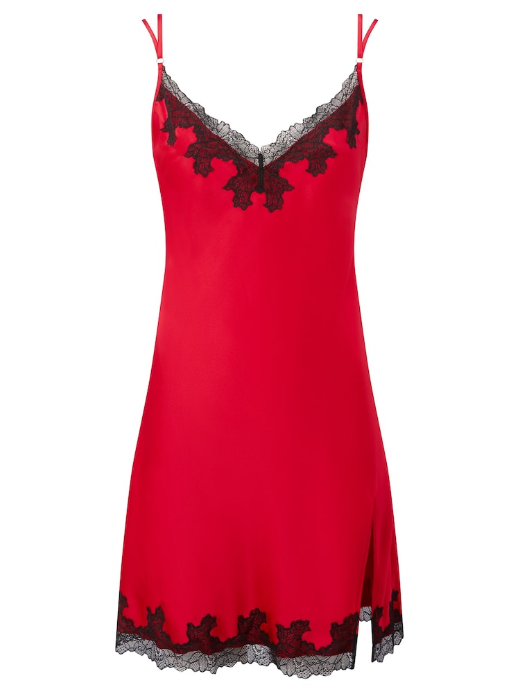 Ann Summers Red Sorella Satin Chemise Slip Nightie - Image 5 of 5