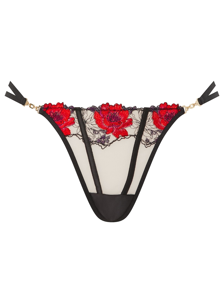 Ann Summers Black Caged Rose Thong - Image 5 of 5