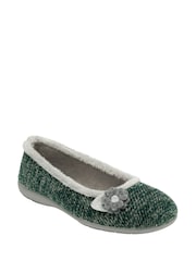 Lotus Green Textile Ballerina Slippers - Image 1 of 1
