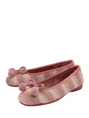 Lotus Pink Flat Ballerina Slippers - Image 2 of 4