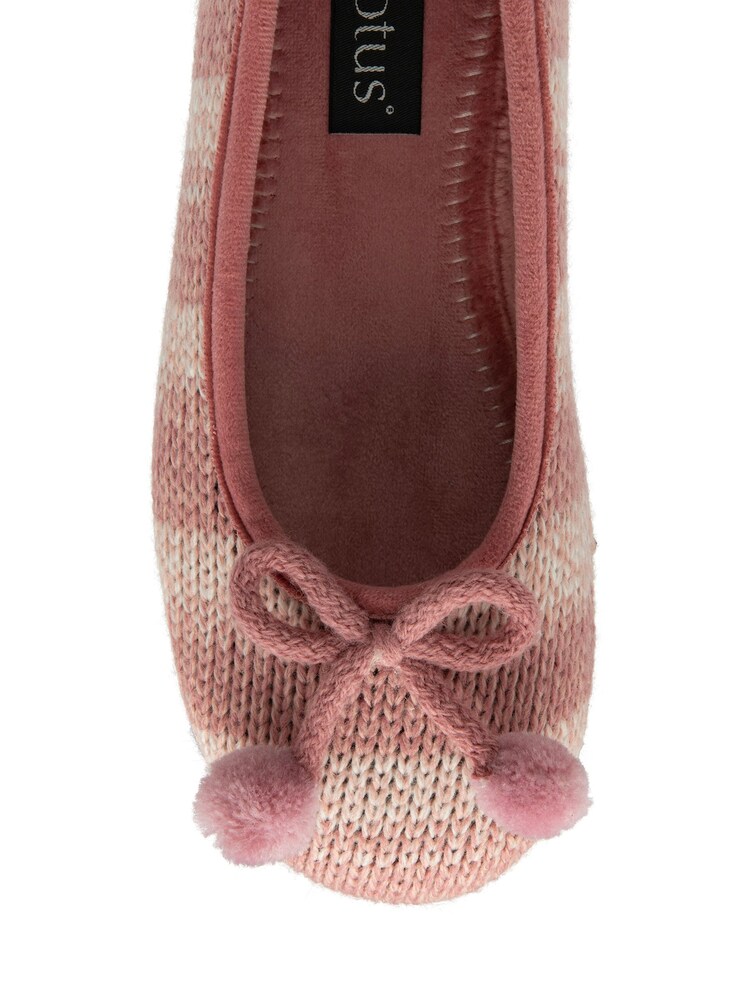 Lotus Pink Flat Ballerina Slippers - Image 4 of 4