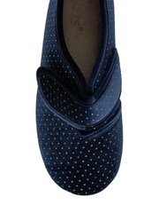 Lotus Blue Velour Shoe Slippers - Image 4 of 4