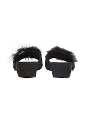 Lotus Black Mule Wedge Slippers - Image 3 of 4