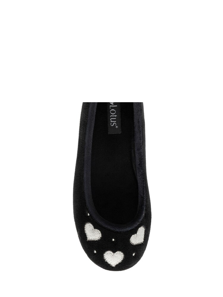 Lotus Black Textile Ballerina Slippers - Image 4 of 4