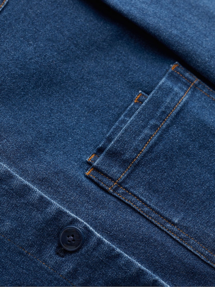 Seasalt Cornwall Blue Reading Rocks Denim Jacket - Image 5 of 5
