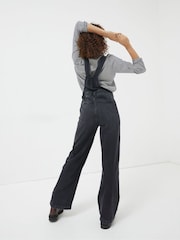 FatFace Black Tetbury Wide Leg Dungarees - Image 2 of 5
