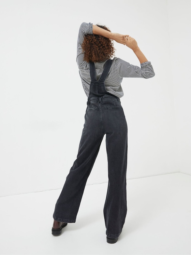 FatFace Black Tetbury Wide Leg Dungarees - Image 2 of 5