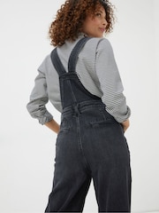 FatFace Black Tetbury Wide Leg Dungarees - Image 3 of 5