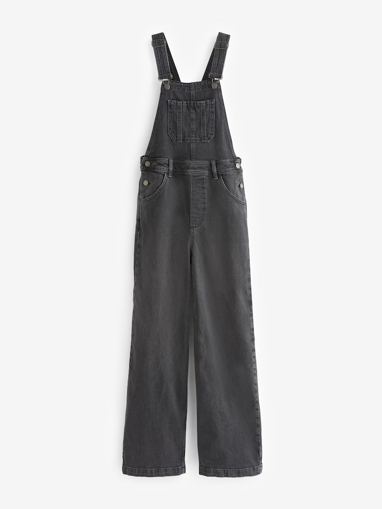 FatFace Black Tetbury Wide Leg Dungarees - Image 5 of 5