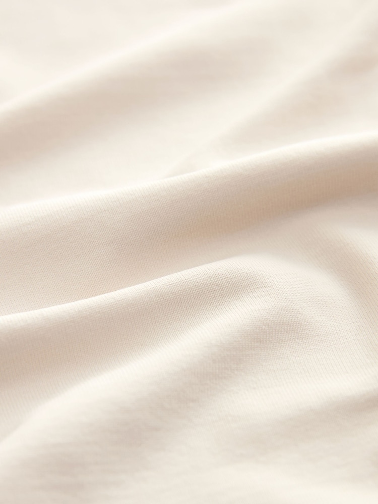 Ecru/White Slim Fit Short Sleeve Soft Touch Polyamide T-Shirt - Image 8 of 8