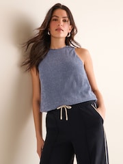 Blau - Bubblehem Strukturiertes Tanktop - Bild 1 von 6