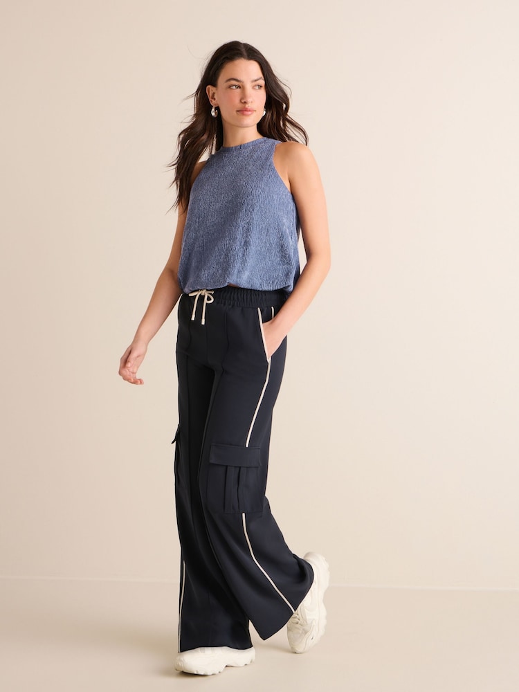 Blau - Bubblehem Strukturiertes Tanktop - Bild 2 von 6