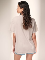 Purple Amore Band Style Graphic T-Shirt with Embellished - Image 2 of 5