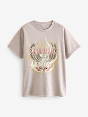 Purple Amore Band Style Graphic T-Shirt with Embellished - Image 4 of 5