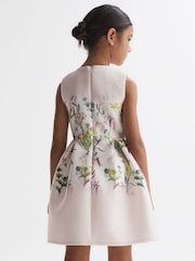 Reiss Green Emily 4-9 yrs Scuba Floral Printed Dress - Image 5 of 5