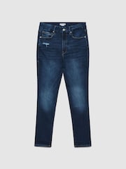 Good American Indigo Good American Always Fits Cropped Skinny Jeans - Image 2 of 6