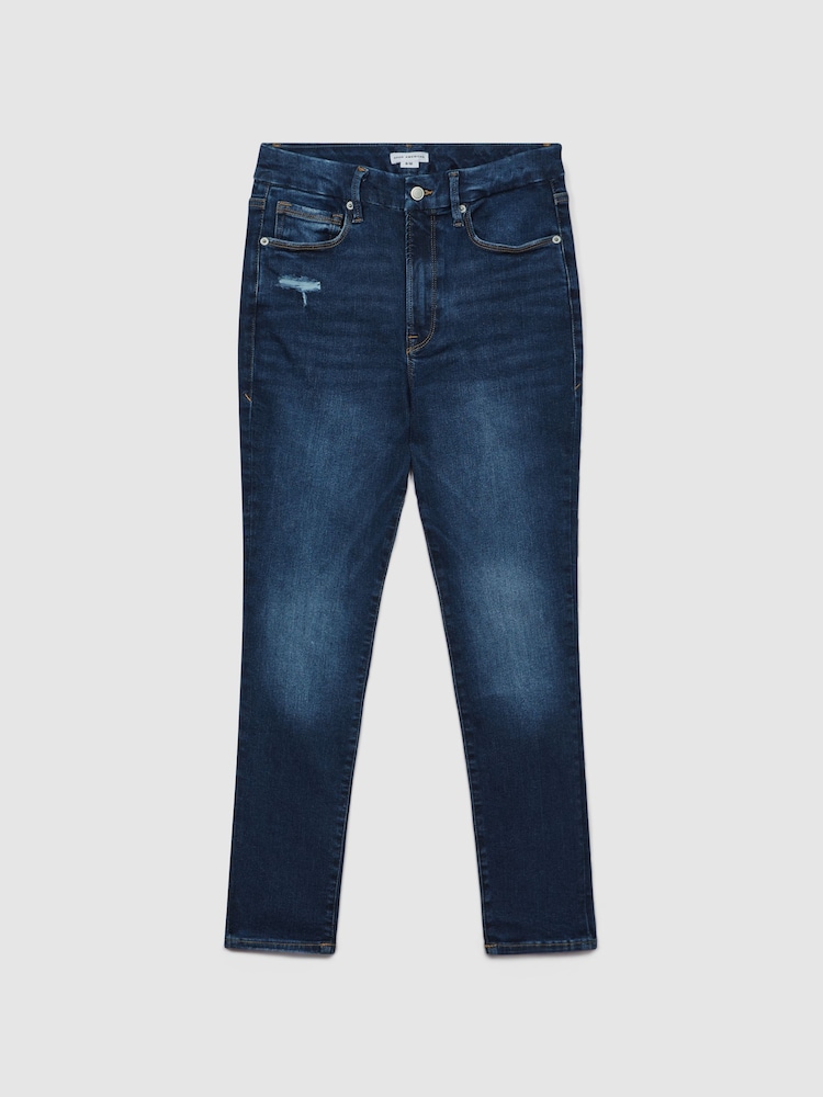 Good American Indigo Good American Always Fits Cropped Skinny Jeans - Image 2 of 6