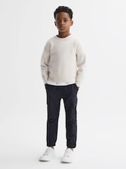 Reiss White Prague 9-14 yrs Merino Crew Neck Jumper - Image 1 of 7