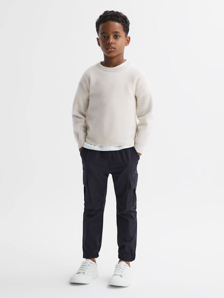 Reiss White Prague 9-14 yrs Merino Crew Neck Jumper - Image 1 of 7