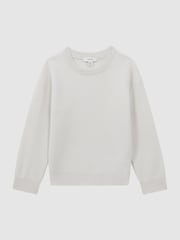 Reiss White Prague 9-14 yrs Merino Crew Neck Jumper - Image 2 of 7