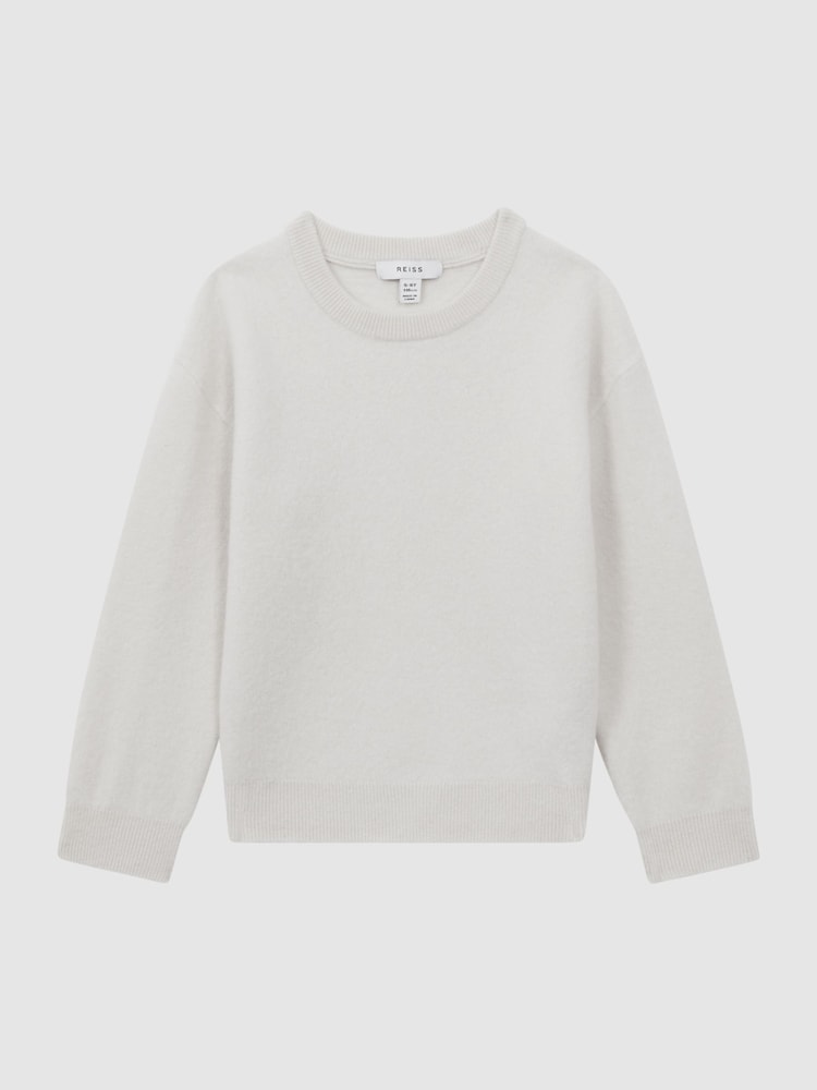 Reiss White Prague 9-14 yrs Merino Crew Neck Jumper - Image 2 of 7