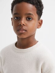 Reiss White Prague 9-14 yrs Merino Crew Neck Jumper - Image 4 of 7