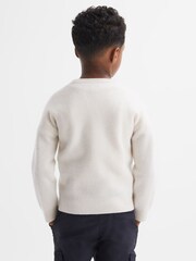 Reiss White Prague 9-14 yrs Merino Crew Neck Jumper - Image 5 of 7
