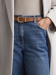 Reiss Black/Camel Madison Reversible Leather Belt - Image 2 of 6