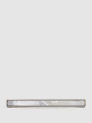 Reiss Silver/Mop Ardley Onyx Tie Bar - Image 1 of 5