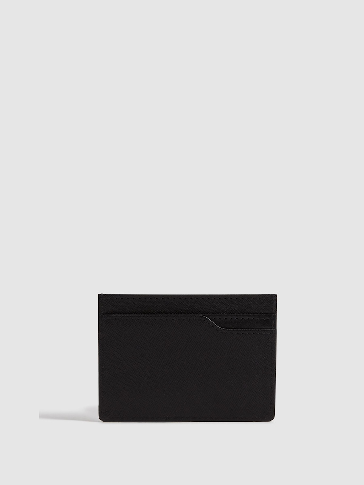 Reiss Black Cabot Leather Card Holder - Image 4 of 4