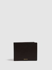 Reiss Chocolate Cabot Leather Wallet - Image 1 of 4