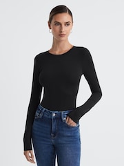 Good American Crew Neck Thong Bodysuit - Image 1 of 4